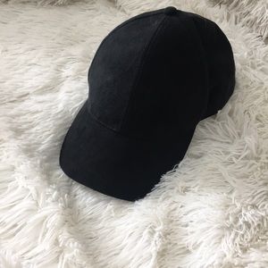 Faux suede baseball hat